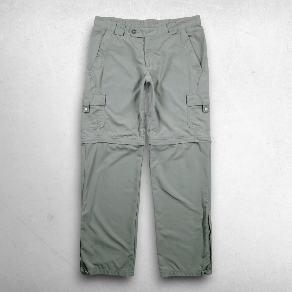 Columbia Titanium Convertible Cargo Hiking Pants Women 14 Green Gorpcore Outdoor